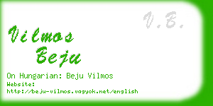 vilmos beju business card